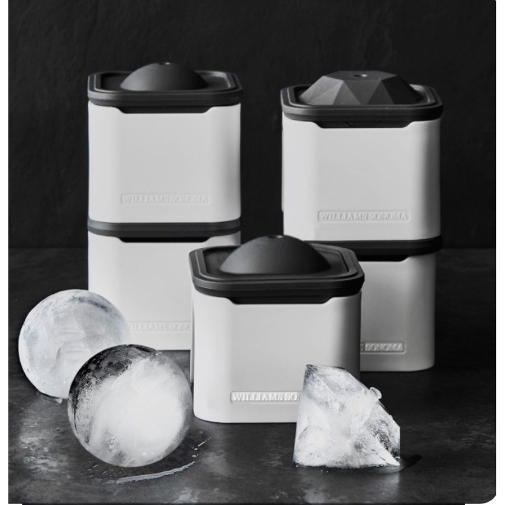 Williams Sonoma Ice Molds Set of 4 Spheres and Diamonds